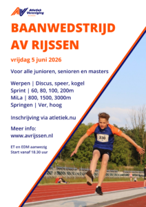 Flyer Baanwedstrijd AV Rijssen 2026
